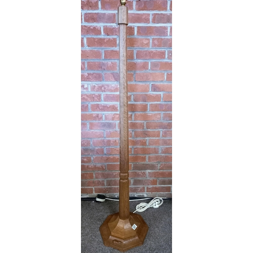 637 - A Beautiful Mouseman Standard Lamp base - H139cm