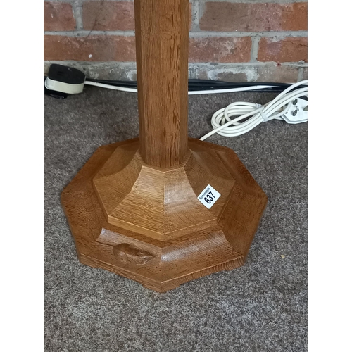 637 - A Beautiful Mouseman Standard Lamp base - H139cm