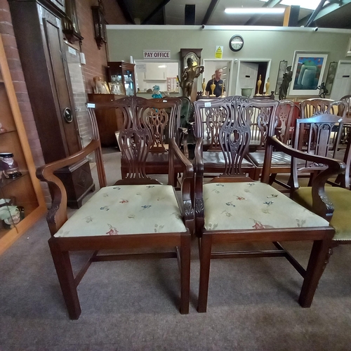 711 - x2 Chippendale style chairs