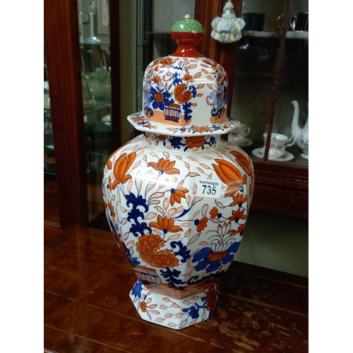 735 - Masons ironstone Lidded Urn H50cm