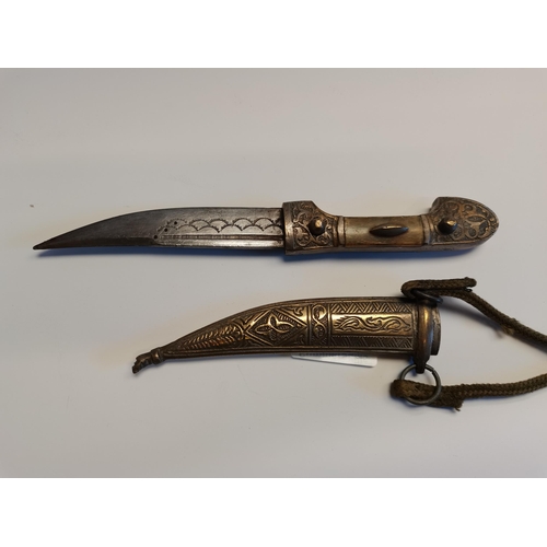 260a - Egyptian style small dagger in sheath