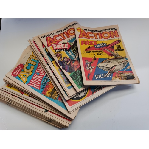 302 - x36 Action Comics 14th Feb - 16th October 1976 full set - x3 have pen marks on the top (7mdw) by new... 