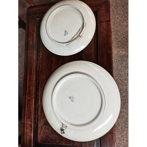 384 - 2 x Minton Rotique Wall plaques 30cm and 38 diameter