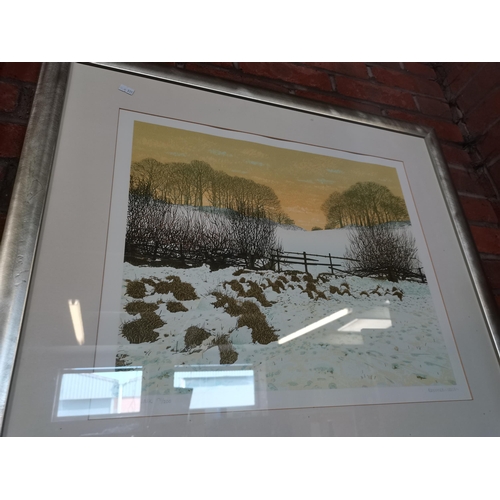 661 - X2 Limited Edition framed prints by Kenneth Leech 1) Winters Walk & 2) Low Water