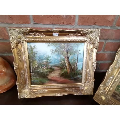 677 - x2 Framed Original Oil on Canvas signed I.Cafieri