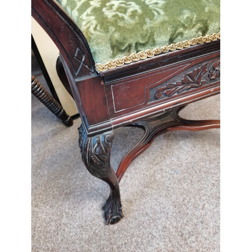 650a - Victorian highly decorative mahogany music stool