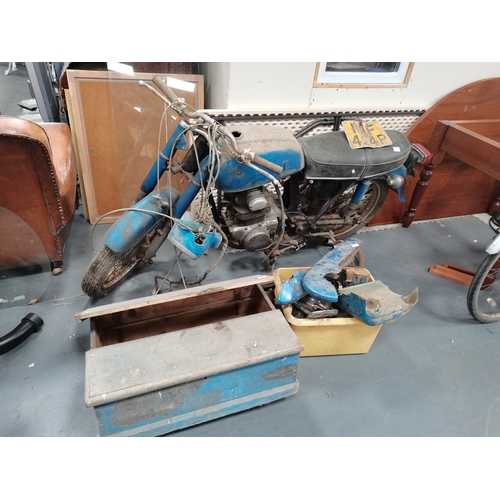 613 - Honda Mototbike NEF 424P plus blue pine blanket box