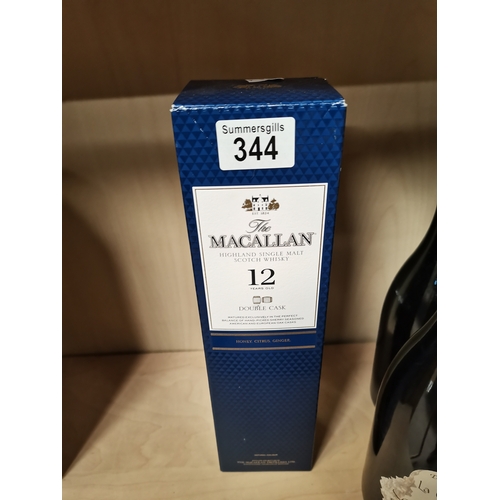 344 - Macallan Highland single malt 12 year old double cask whisky