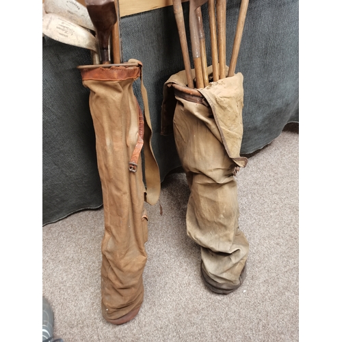 181 - x2 sets of antique wooden hickory shafted golf clubs ( inc FORGAN putter from St Andrews set 1860 , ... 