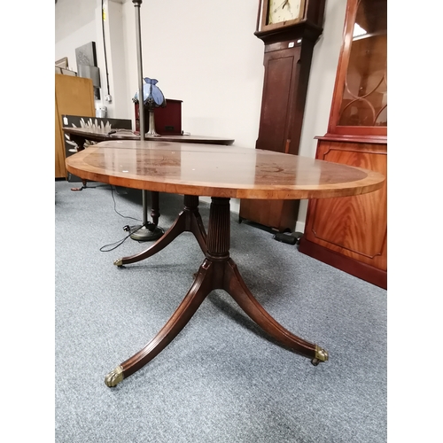 1190 - Regency twin pillar dining table w99cm x L173cm