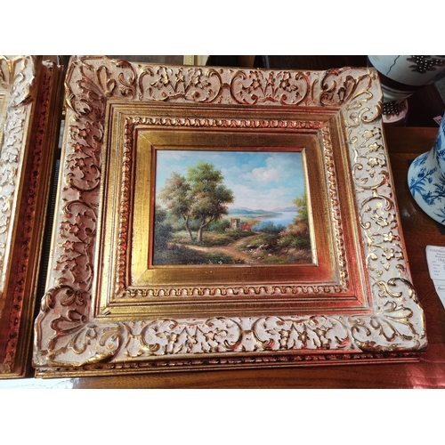 617 - A Pair of signed Original Oil on Canvas by John Carracci. 25.5cm x 20cm exceptional quality depictin... 