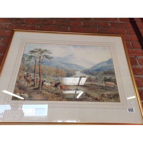 655 - Landscape Watercolour signed by Henry Earp 