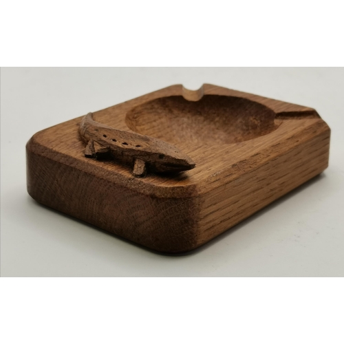 115A - Two Lizardman oak ashtrays, one by Martin Dutton, the other by Derek Slater, of typical form, each c... 