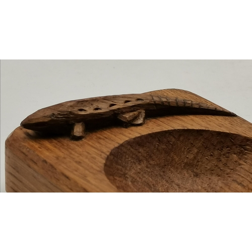 115A - Two Lizardman oak ashtrays, one by Martin Dutton, the other by Derek Slater, of typical form, each c... 