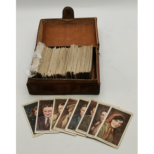 186 - A quantity of cigarette cards in an album, a leather box and a card box, including Turf Cigarettes '... 