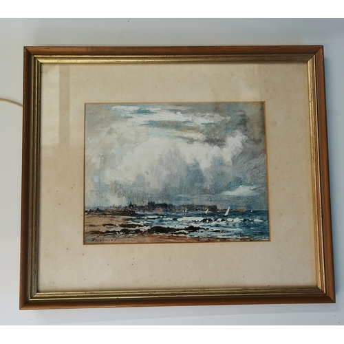 31 - Robert Leslie Howey (1900-1981), two watercolour landscapes, comprising 'View From Seaton Carew Beac... 