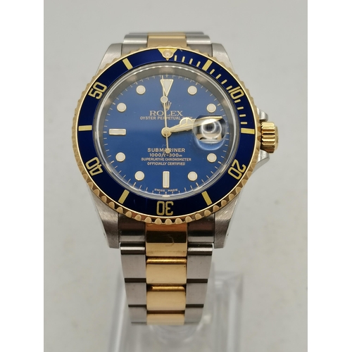 344a - Rolex - The Oyster perpetual Submariner date in Oystersteel and Yellow gold with cerachrom bezel ins... 