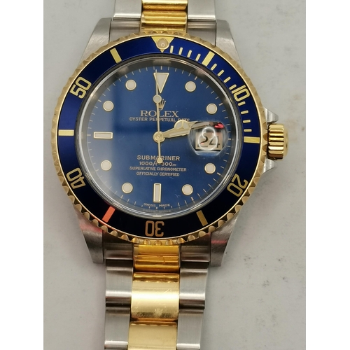 344a - Rolex - The Oyster perpetual Submariner date in Oystersteel and Yellow gold with cerachrom bezel ins... 