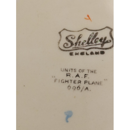 39 - x4 Shelly side plates and x2 Shelly one RAF depicting a Fighter Plane and One British Navy depicting... 