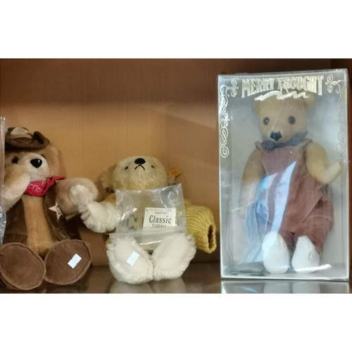 40 - Old Merrythought Tedding Bear in original Box, original Steiff Classic Teddy Bear 1995, and a LoneSt... 