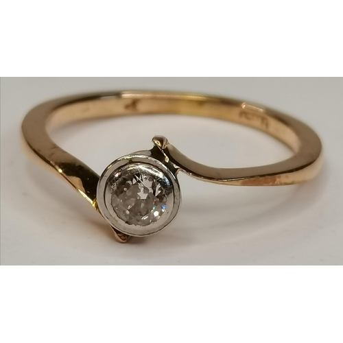 342a - 18ct gold and diamond single stone ring .25cts