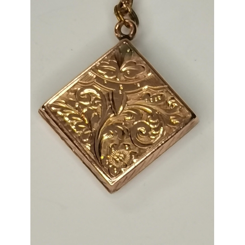 346 - A 9ct gold locket on chain 9g