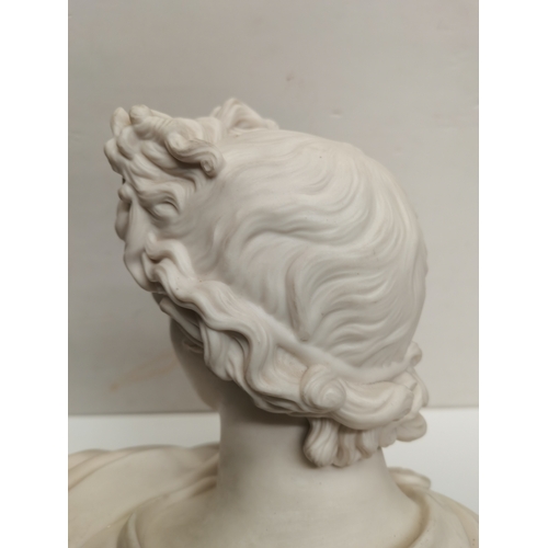 1 - Victorian Parian Ware Bust of Apollo Belvedere - commissioned by Art Union of London 1861 - H33cm