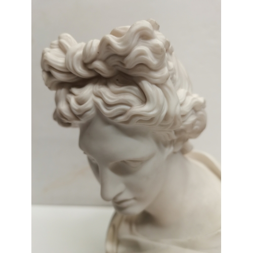 1 - Victorian Parian Ware Bust of Apollo Belvedere - commissioned by Art Union of London 1861 - H33cm