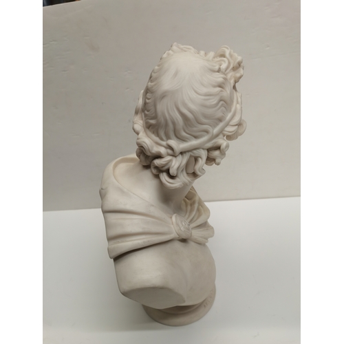 1 - Victorian Parian Ware Bust of Apollo Belvedere - commissioned by Art Union of London 1861 - H33cm