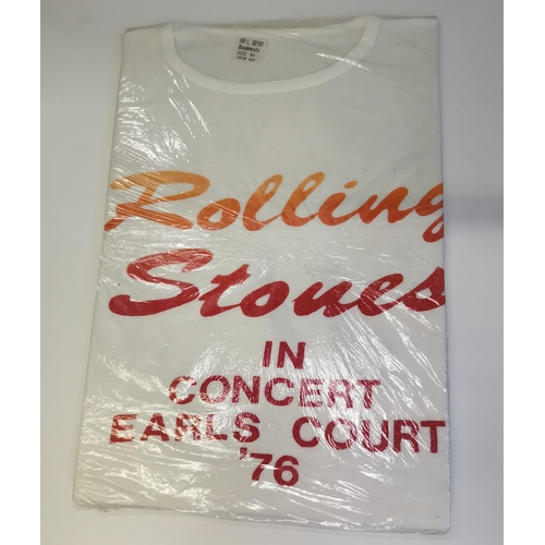 202 - The Rolling Stones Ticket, T-Shirt and Programme - Earls Court London Thursday 27th May 1976.