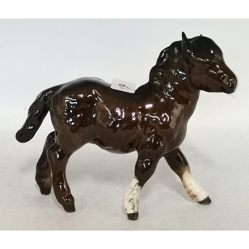 26A - Three Beswick horse models comprising a Huntsman wall plaque, model no. 1514, gloss, (a/f); together... 