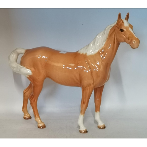 26E - Three Beswick horse models comprising Arab Horse (Xayal shape), model no. 1265, palomino gloss; Swis... 
