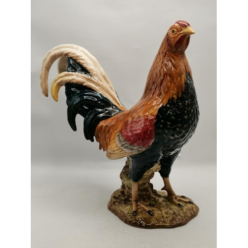 27A - A Beswick Leghorn Cockerel, model no. 1892, multicolour gloss (a/f); together with a Beswick Gamecoc... 