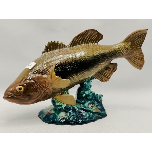 28D - A Beswick Large Mouthed Black Bass, model no. 1266, gloss; together with a Beswick Angel Fish, model... 
