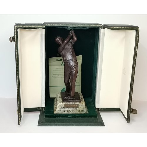 45 - Garrard & Co, 'Golf Masters of the World', a bronze statuette of Jack Nicklaus, limited edition no.2... 