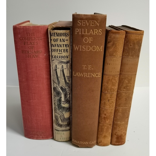 53 - Seven Pillars of Wisdom A Triumph T.E.Lawrence, Hall's Travels in Scotland volume 1 and 2, Memoirs o... 