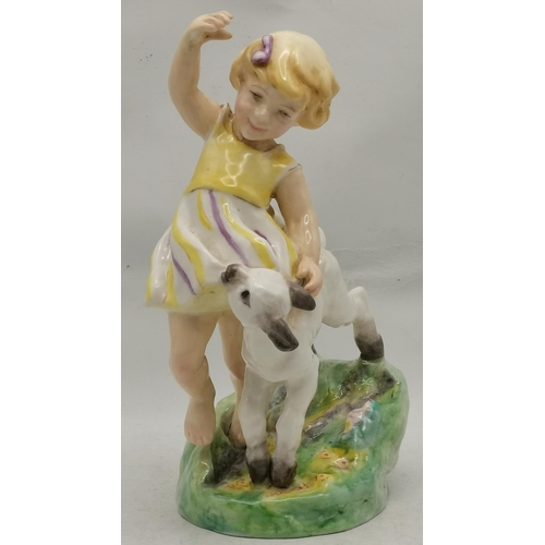 72 - x4 Royal Worcester Figures - x3 F.G Doughty - June 3456 - April 3416 - Grand Mothers Dress 3081 & Fr... 