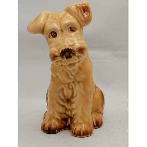 73 - Vintage Sylvac Sitting Terrier Dog - H13cm