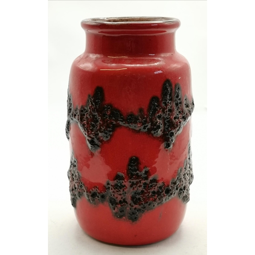82a - Fat Lava Vase by Scheurich, Poole Pottery Delphis Orange and Green pot, poole Pottery Dephis Oblong ... 