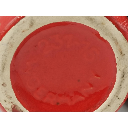 82a - Fat Lava Vase by Scheurich, Poole Pottery Delphis Orange and Green pot, poole Pottery Dephis Oblong ... 