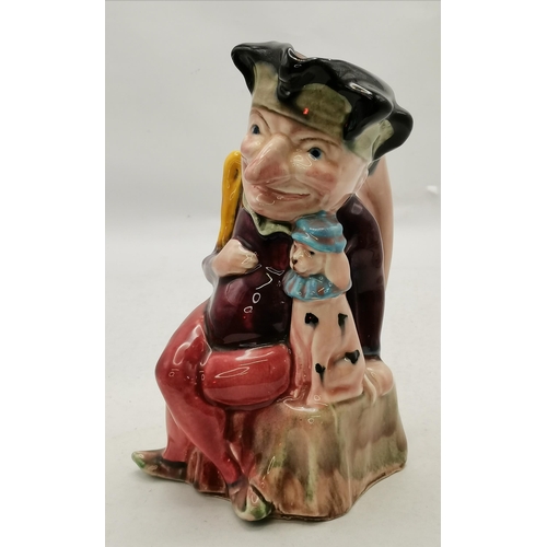 84 - Vintage Melba Ware Mr Punch Character jug and Epiag Baluster Vase 39cm Ht,