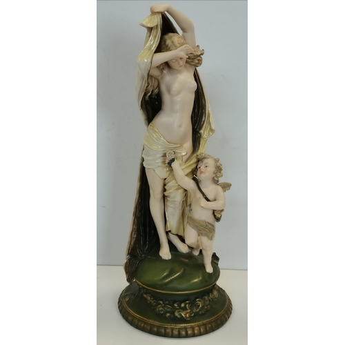 98 - Venus and Cupid figure by Ernst Wahliss, Vienna C1900 Ht 38cm