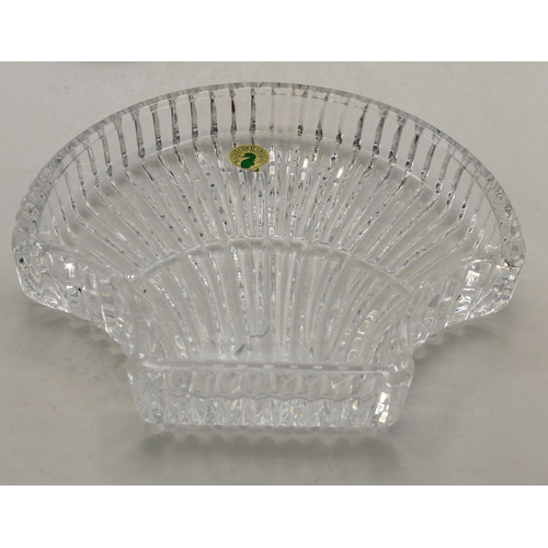 263 - Jasper Conran Waterford Crystal Aura Stem Vase H20.5cm, Waterford Crystal Shell Tray and Heart Shape... 