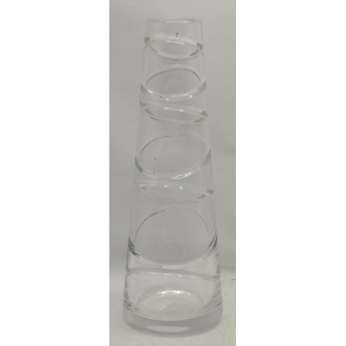 263 - Jasper Conran Waterford Crystal Aura Stem Vase H20.5cm, Waterford Crystal Shell Tray and Heart Shape... 