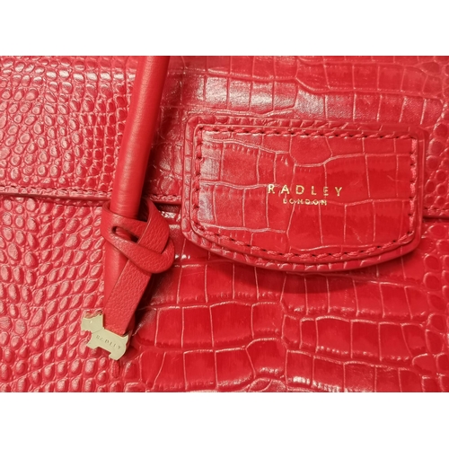 295 - Red leather used Radley handbag