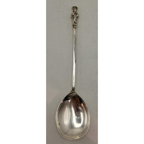 326 - Two Edwardian silver spoons, comprising an apostle spoon by Edward John Haseler & Noble Haseler, Lon... 