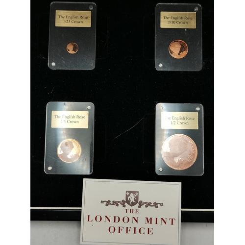 346 - A commemorative proof coin set, 'Diana 60 The English Rose', issued by The London Mint Office, of fo... 