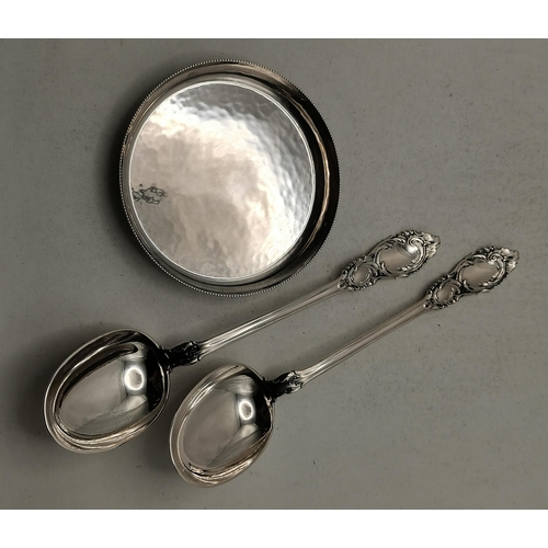 379 - A small group of Danish silver, first half of 20th Century, comprising a pair of dessert spoons by A... 