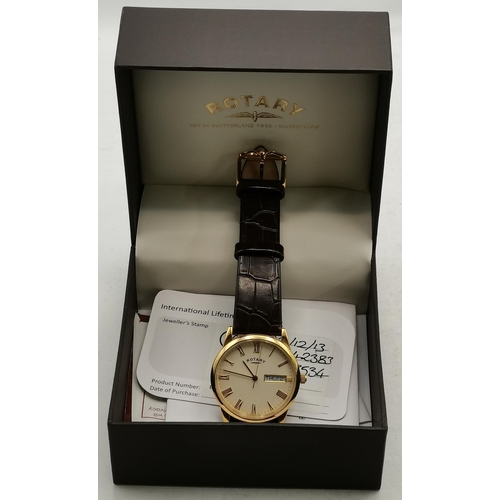 386 - Four gentleman's wristwatches comprising a Sekonda Classique leather strap watch, cased; a Rotary Wi... 