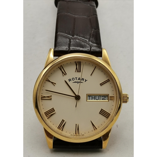 386 - Four gentleman's wristwatches comprising a Sekonda Classique leather strap watch, cased; a Rotary Wi... 